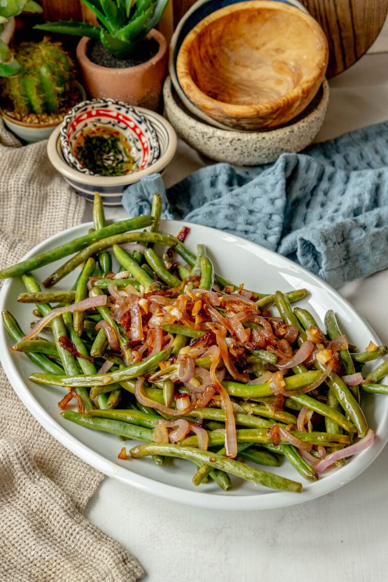 Sautéed Green Beans and Red Onion Sweet Cs Designs