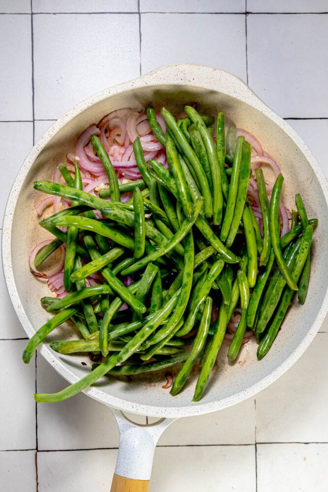 Sautéed Green Beans and Red Onion Sweet Cs Designs