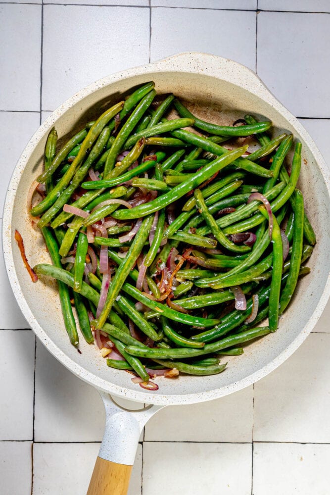 Sautéed Green Beans and Red Onion Sweet Cs Designs