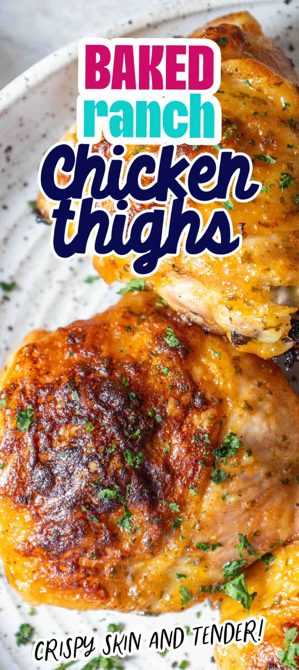 Baked ranch chicken thighs with a flavorful twist.