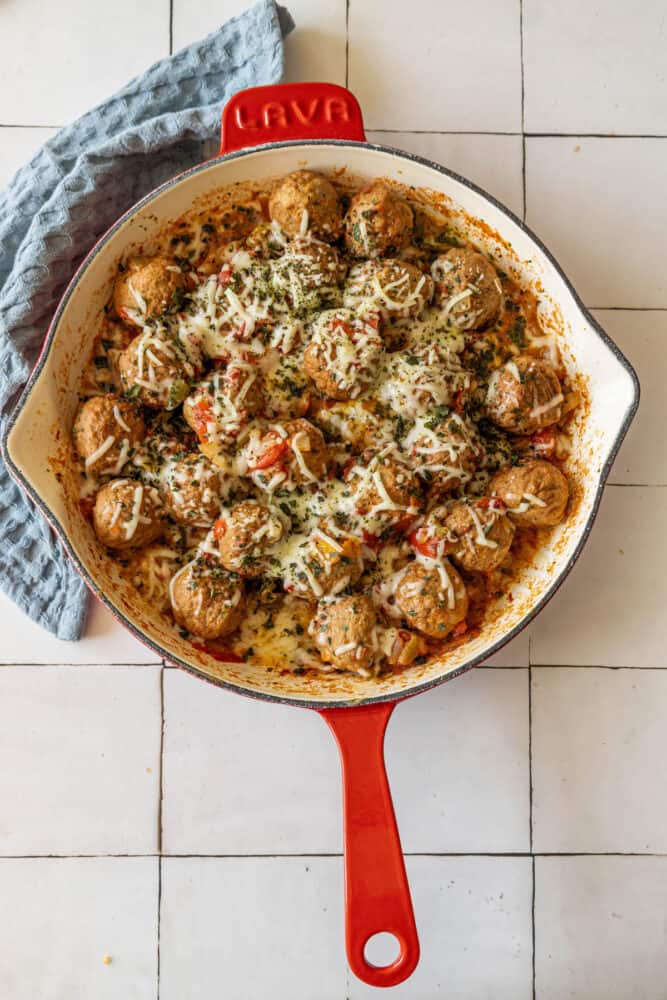 Cheesy Italian Meatball Skillet Sweet Cs Designs