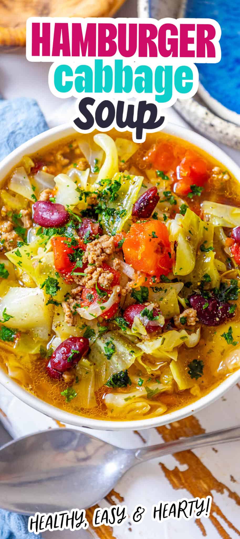 One Pot Hamburger Cabbage Soup - Sweet Cs Designs