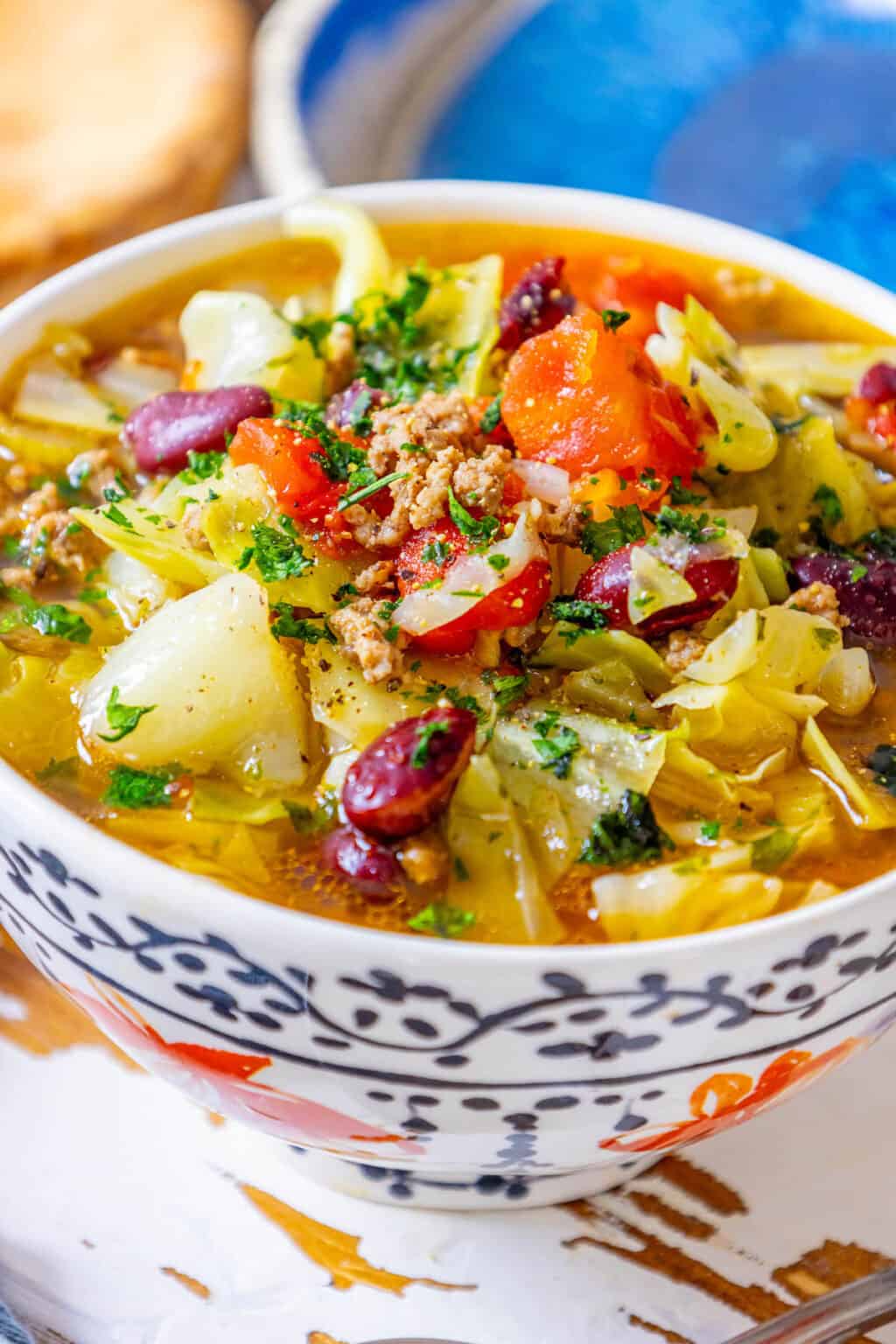 One Pot Hamburger Cabbage Soup - Sweet Cs Designs