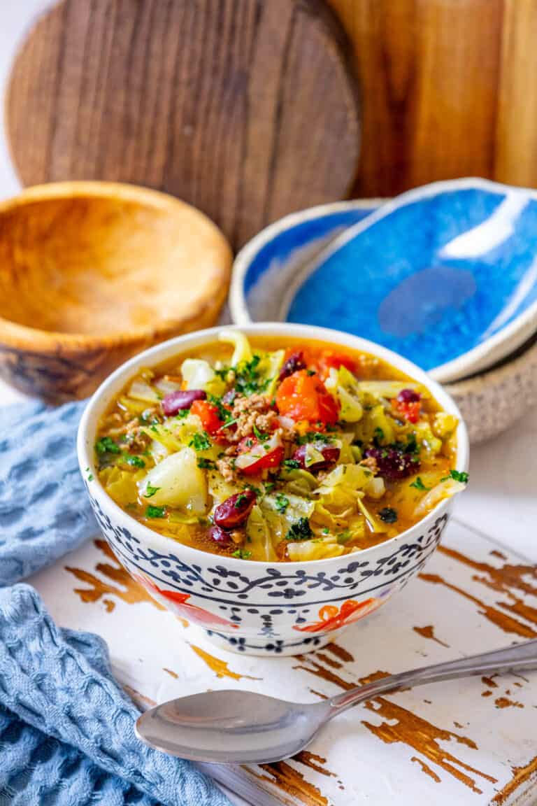 One Pot Hamburger Cabbage Soup