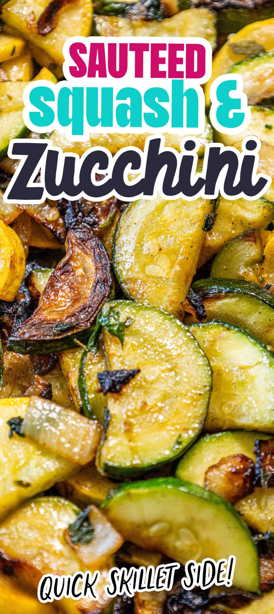 Quick skillet side dish featuring sauteed zucchini and squash.