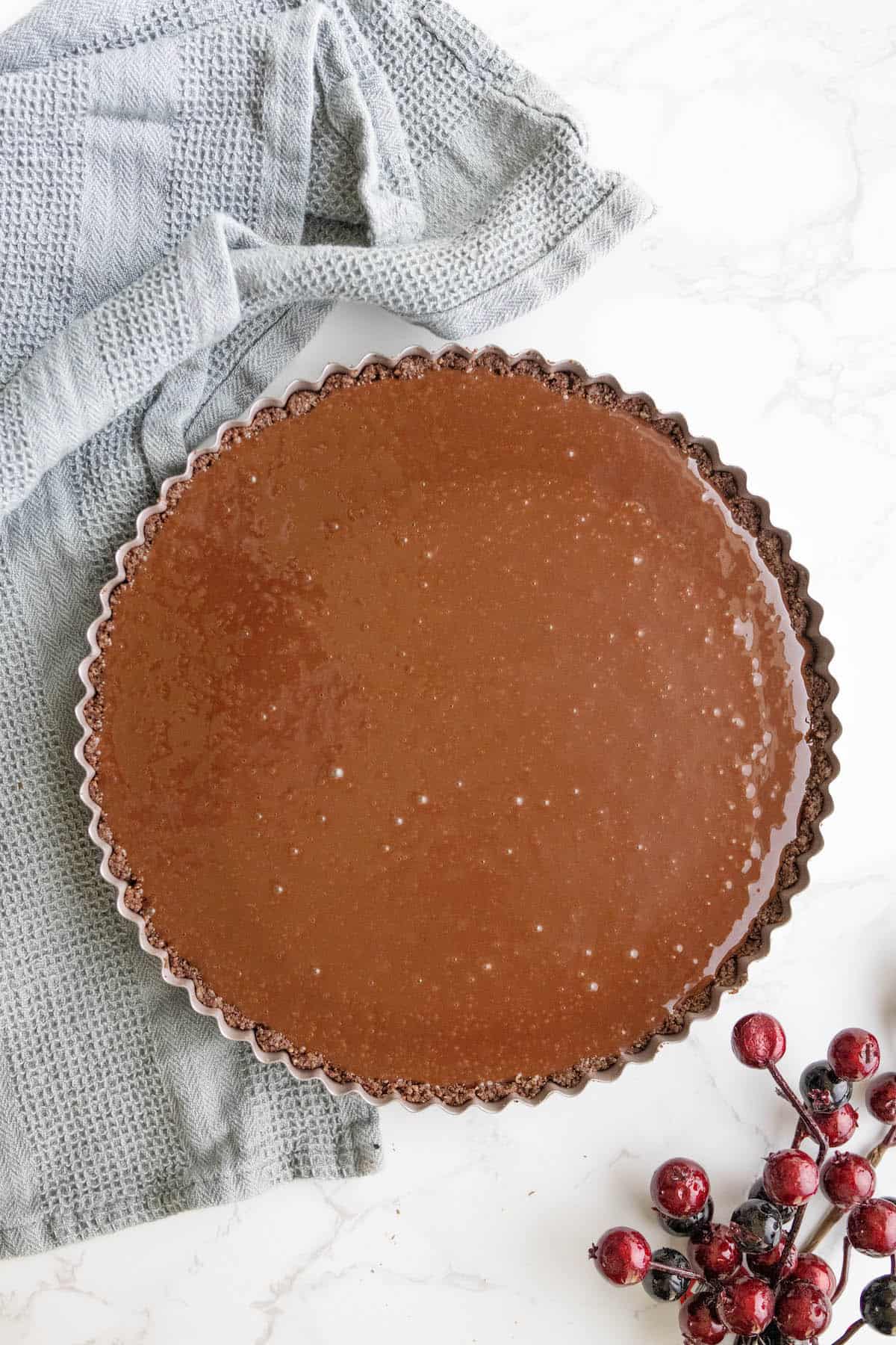 Silky chocolate tart