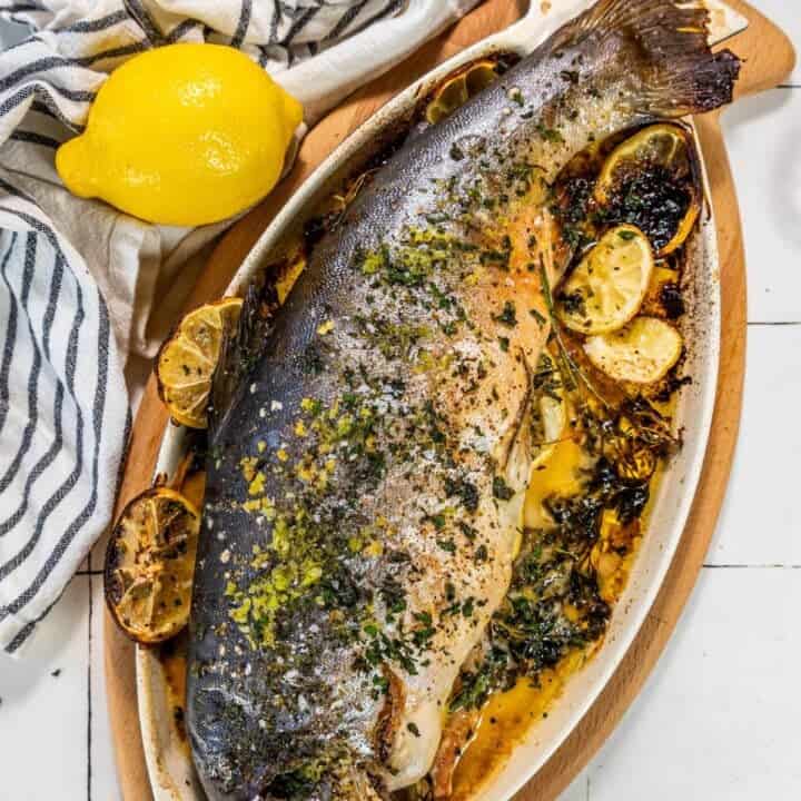 Herb Stuffed Baked Fish