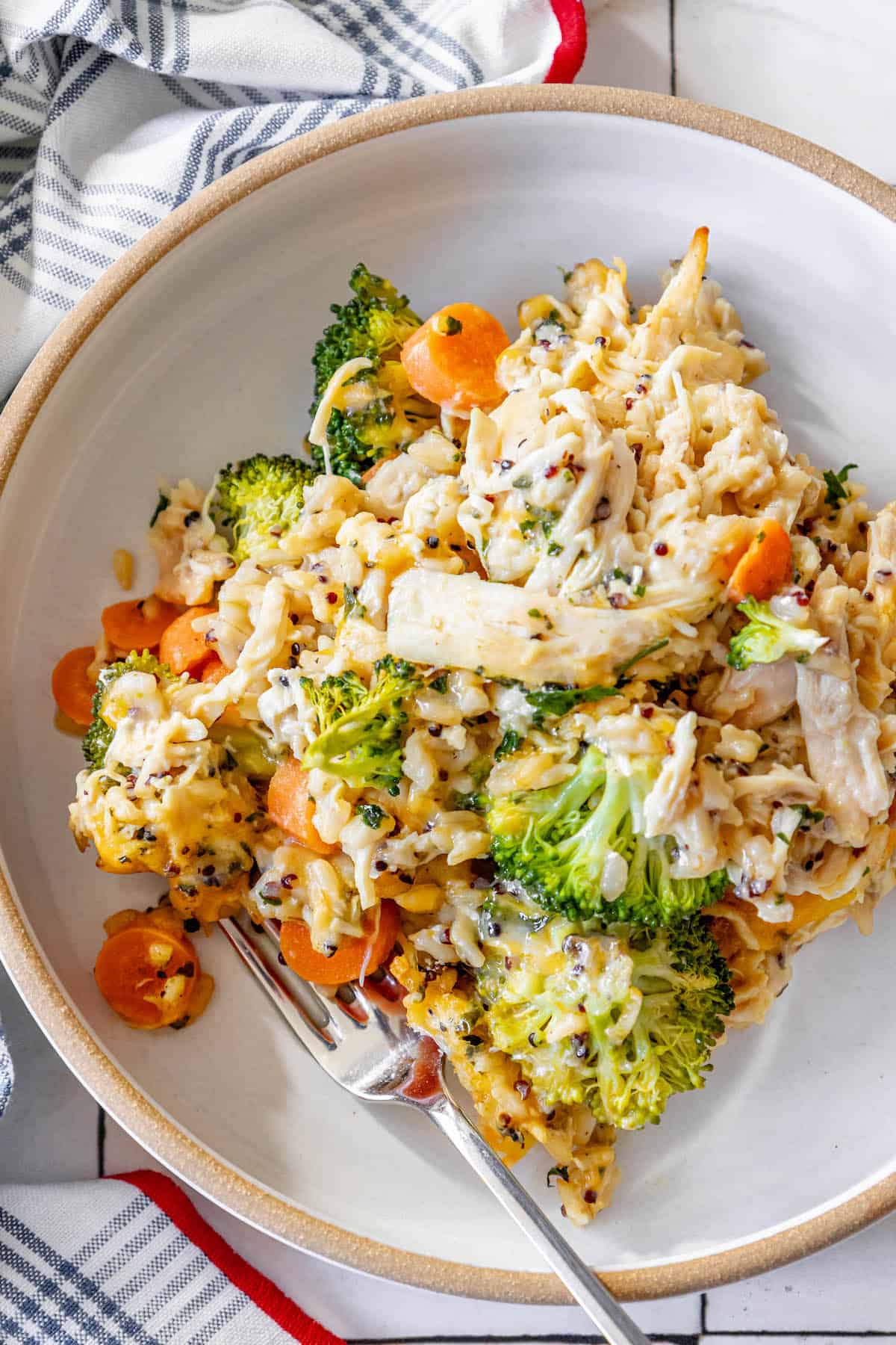 Cheesy Chicken Quinoa Casserole