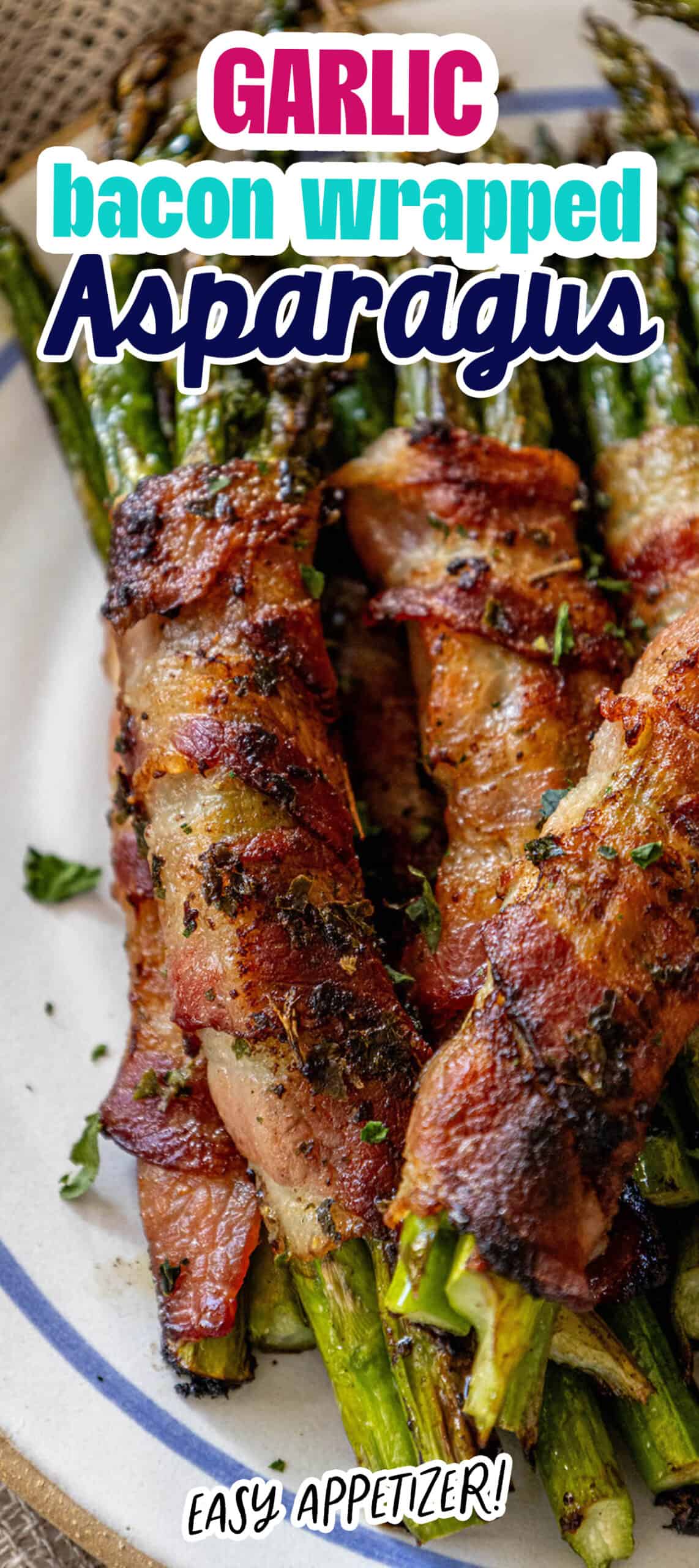 Garlic bacon wrapped asparagus is a delicious and savory appetizer that combines the natural flavors of garlic, asparagus, and bacon.