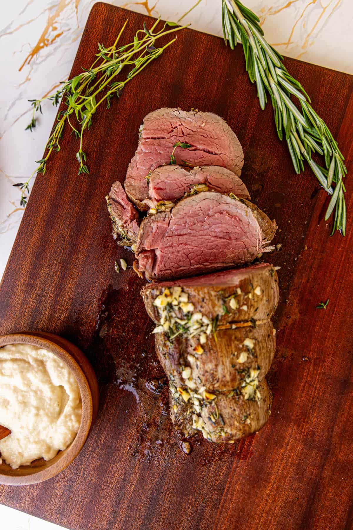 Whole Beef Tenderloin Seasoned with Holy Cow and Garlic & Herb