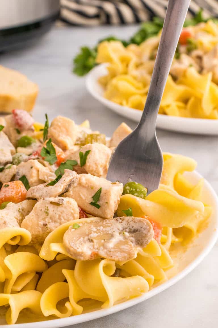 Slow Cooker Chicken a la King Sweet Cs Designs