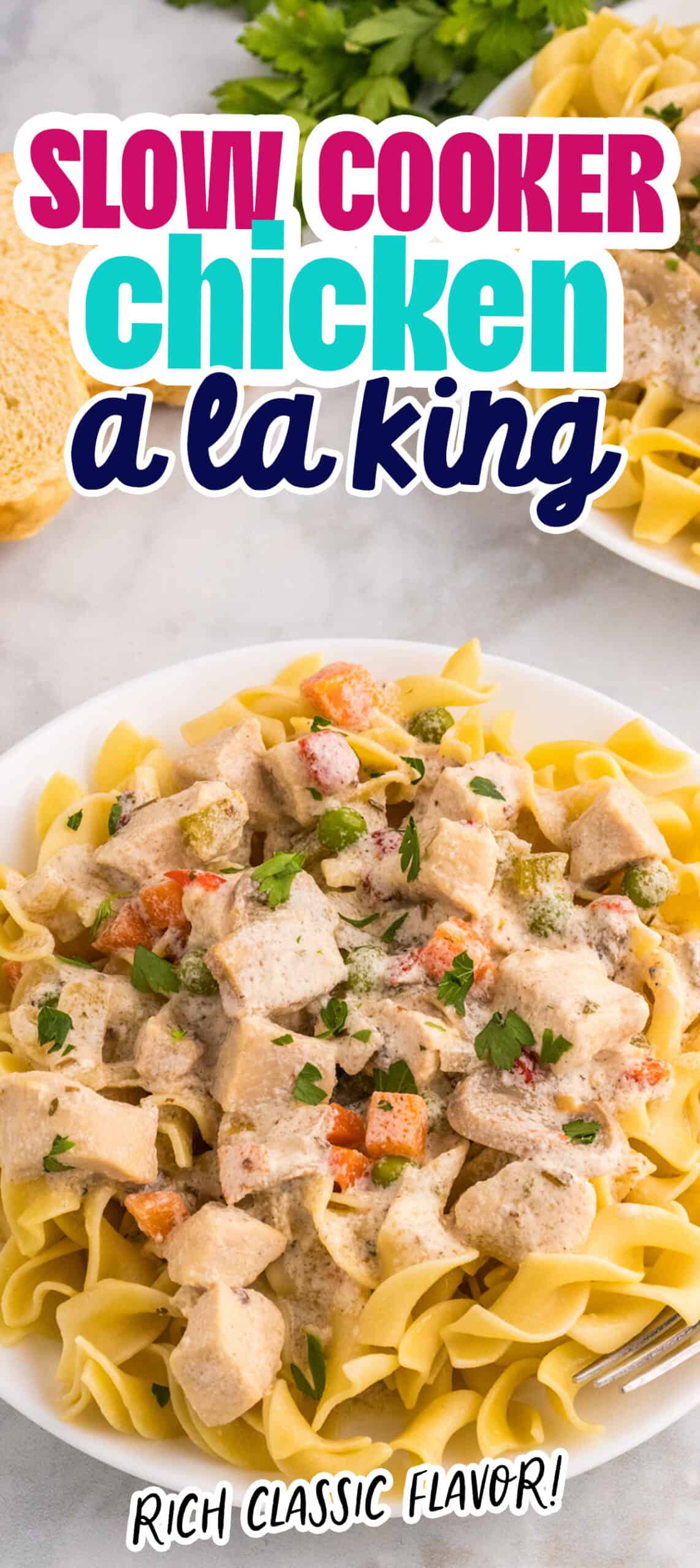 Slow Cooker Chicken a la King, the ultimate recipe fit for a King.
