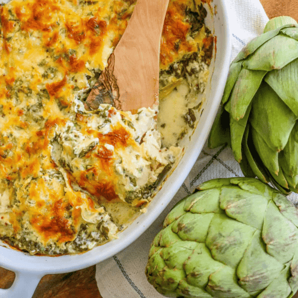 Artichoke and spinach casserole