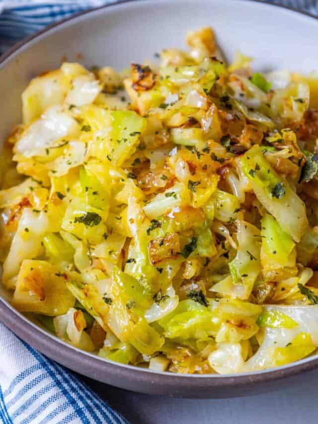 Caramelized Cabbage and Onions Recipe - Sweet Cs Designs