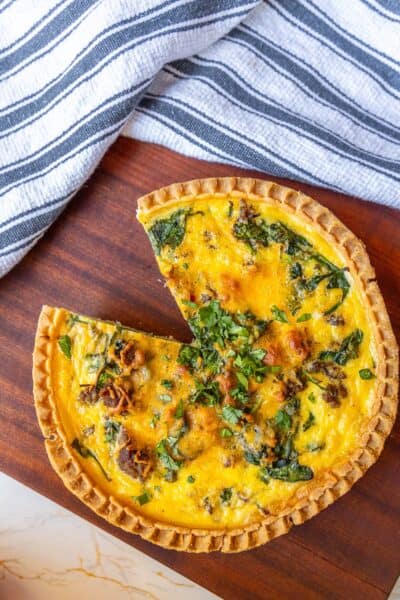 Sausage Spinach Quiche - Sweet Cs Designs